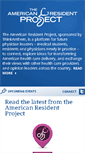 Mobile Screenshot of americanresidentproject.com